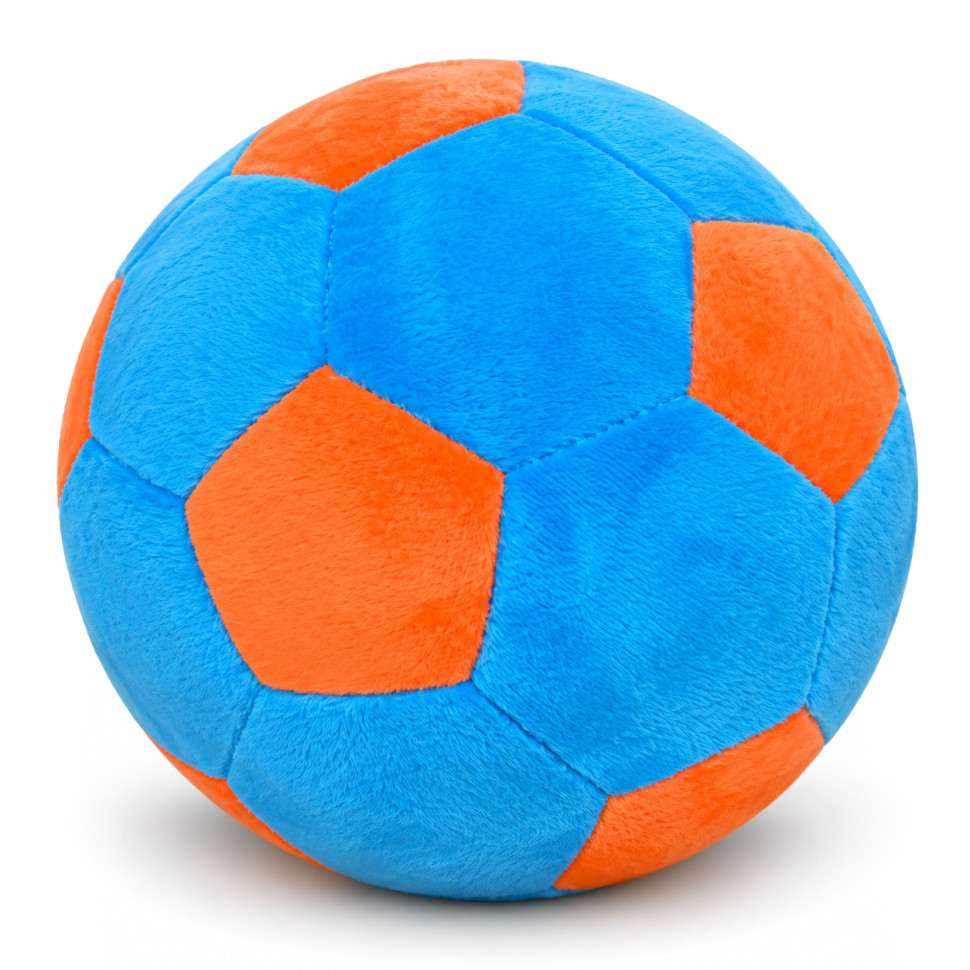 Игрушка мягконабивная Мяч футбольный МС 180402-01(Blue-Orange) размер 22 см опт, дропшиппинг