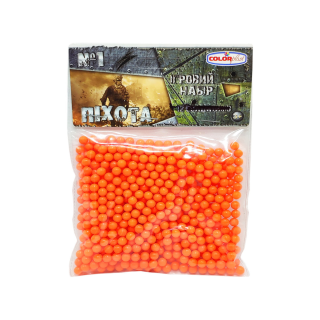 УЦЕНКА!!! Пластиковые пульки (шарики) для детского оружия Colorplast 1-153(Orange)-UC 6 мм 500 шт