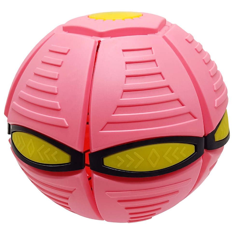 Летящий трансформерный мяч 1002-3(Pink) светится опт, дропшиппинг