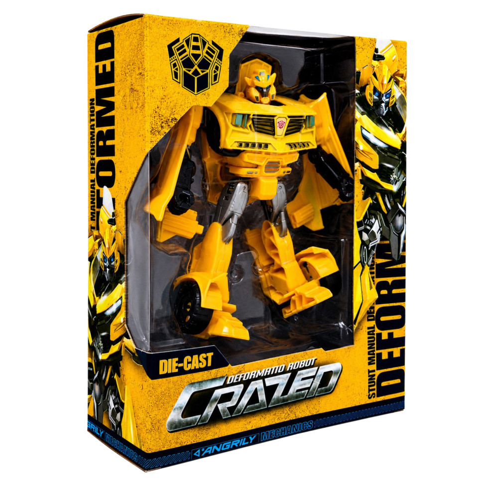 Дитяча іграшка Трансформер W8840(Yellow) пластик, робот 19 см+машина - гурт(опт), дропшиппінг