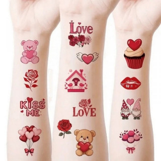 Набор временных татуировок "Цветные мини №2" color-tattoo-mini-set-2-30-F30, 30 штук, размер 9,5 х 9,5 см