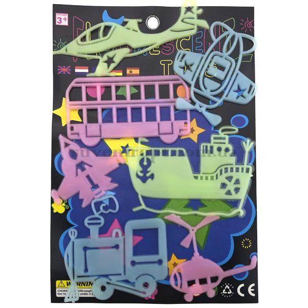 Фосфорные фигурки транспорт DZ343 в средней упаковке | Оптом | RoyalToys