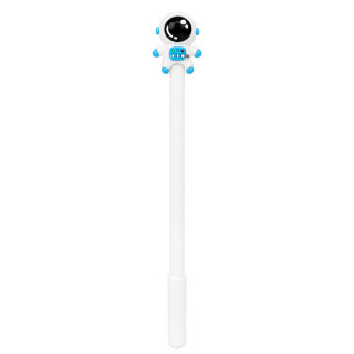 Ручка детская с игрушкой "Spaceman" A007(White) гелевая, синяя
