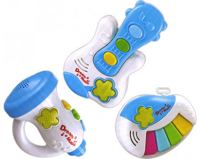 Детские музыкальные инструменты WD3612 гитара, пианино, микрофон