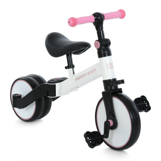 Детский велосипед-беговел MBB 1008 white pink 10 дюймов