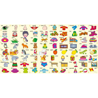 Детская книга Развивашка "Изучаем English" 1581003, 80 наклеек