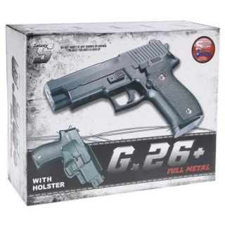 УЦЕНКА!!! Детский пистолет на пульках "Sig Sauer 226" Galaxy G26+-UC черный с кобурой