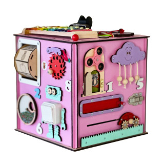 Развивающая игрушка Бизикуб TG145644630, 30х30х30 см Розовый