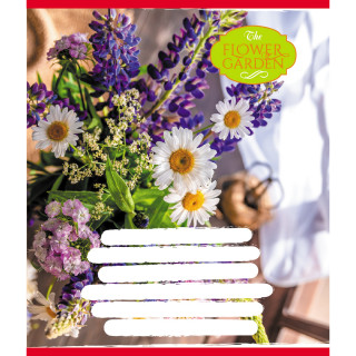 Тетрадь ученическая "The Flower Garden" 024-590552K-3 в клетку, 24 листа