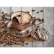 Картина по номерам по дереву "Чашка кофе" ASW028 30х40 см