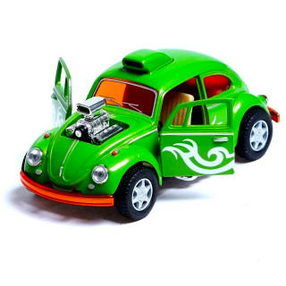Машинка металлическая инерционная Volkswagen Beetle Custom Dragracer Kinsmart KT5405W  1:32