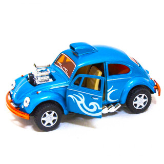 Машинка металлическая инерционная Volkswagen Beetle Custom Dragracer Kinsmart KT5405W  1:32