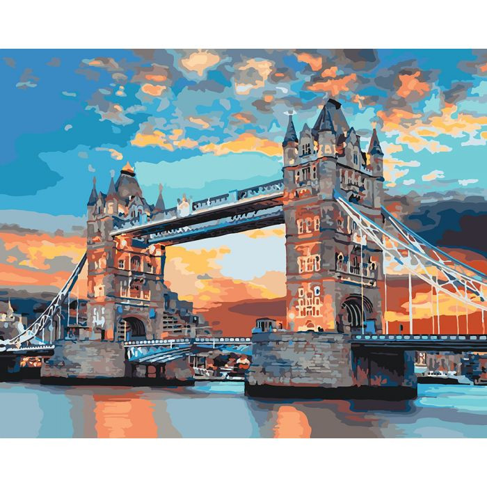 Картина по номерам. Городской пейзаж "Лондонский мост" 40*50см * KHO3515                           