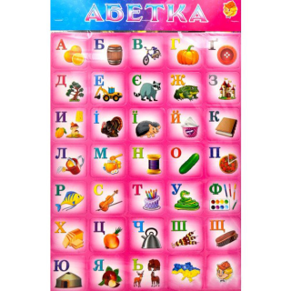УЦЕНКА!!! Плакат обучающий "Азбука" 1144ATS(Pink) розовый-UC