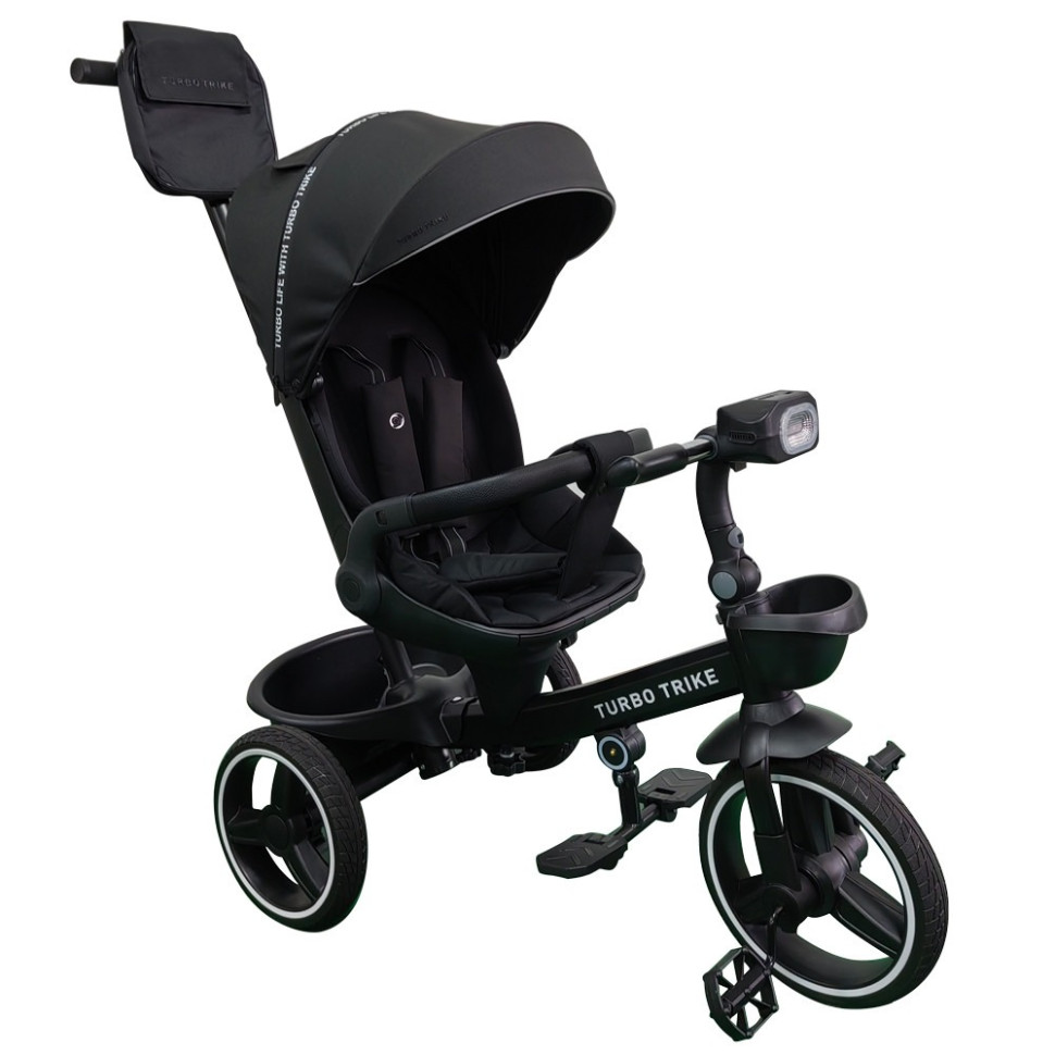 Велосипед детский трехколесный MT 1002-1 Elegant Black с родительской ручкой опт, дропшиппинг