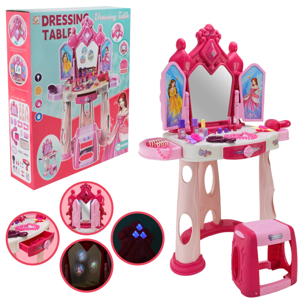 Игровой набор Трюмо Dressing Table 1195 с аксессуарами, свет, музыка опт, дропшиппинг