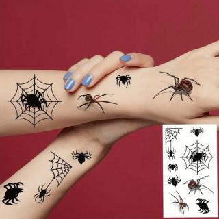 Набор детских временных татуировок "Halloween black" tatto-halloween-black-set-30