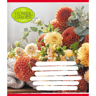 Тетрадь ученическая "The Flower Garden" 024-590552K-4 в клетку, 24 листа