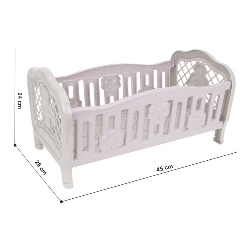 Кроватка для куклы Голубая Технок 4494TXK(Blue) 45х26х24 см опт, дропшиппинг