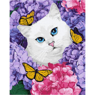Картина по номерам "Белый котик" KHO6537 40х50см