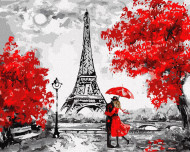 Картина по номерам "Дождливый Париж" Идейка KHO4819 40х50 см