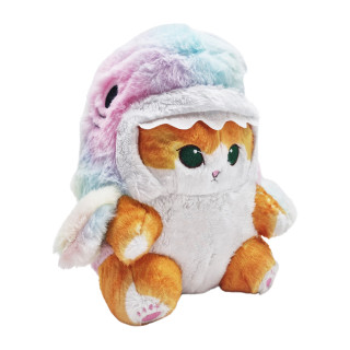 М'яка іграшка Котик Райдужна Акула Anime Cat Mofusand ZZ-15, 20 см