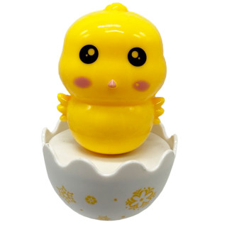 Детская неваляшка "Цыпленок" 657-55(Yellow) 7,5 см, погремушка