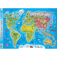 Плакат Дитяча карта світу 75858 А2