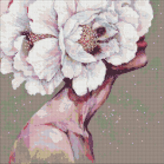 Алмазная мозаика "Изысканная девушка" ©lesya_nedzelska_art AMO7612 Идейка 40х40 см
