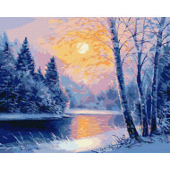 Картина по номерам "Зимний вечер" Идейка KHO2872 40х50см