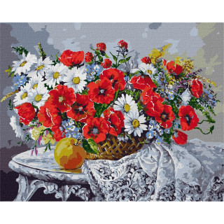 Картина по номерам "Натюрморт с маками"  ©Александр Закусилов Идейка KHO3120 40х50 см