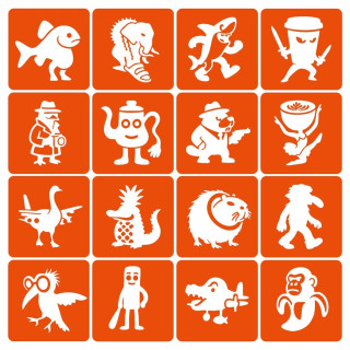 Набор трафаретов для биотату "Итальянский брейнрот №2" Italian-brainrot_6x6_16_2