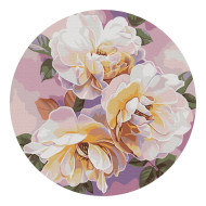 Картина по номерам "Белые розы" © Anna Steshenko Brushme RC00076M 30 см