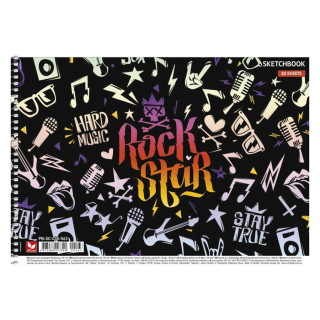 Альбом для малювання Rock Star PB-SC-030-563-1, 30 аркушів, 120г/м2