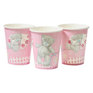 Набор бумажных стаканов "Мишка" розовый 7036-0036, 10 шт