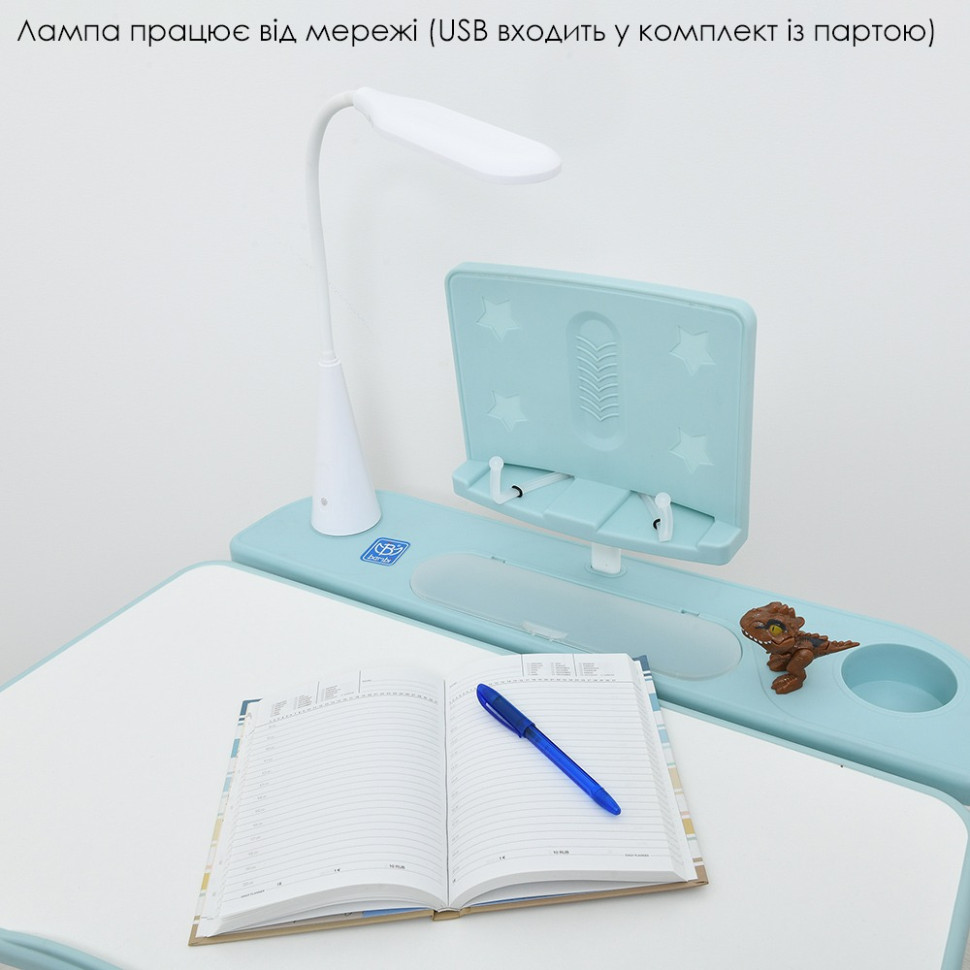 Дитяча Парта M 4428-12 блакитний, зі стільчиком - гурт(опт), дропшиппінг 