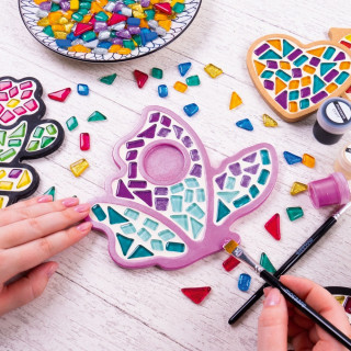 Детский набор для творчества хрустальная мозаика "Подсвечник-Бабочка" MA1004