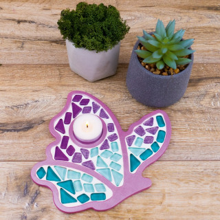 Детский набор для творчества хрустальная мозаика "Подсвечник-Бабочка" MA1004