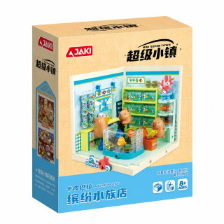 Детский конструктор "Аквариумный магазинчик капибар" JAKI FK023 серии "Mini Super Town" 305 деталей
