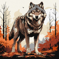 Картина по номерам "Хитрый волк" KHO6567 40х40см