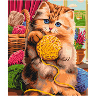 Картина по номерам "Котенок с клубочком" Brushme BS51454 40х50 см