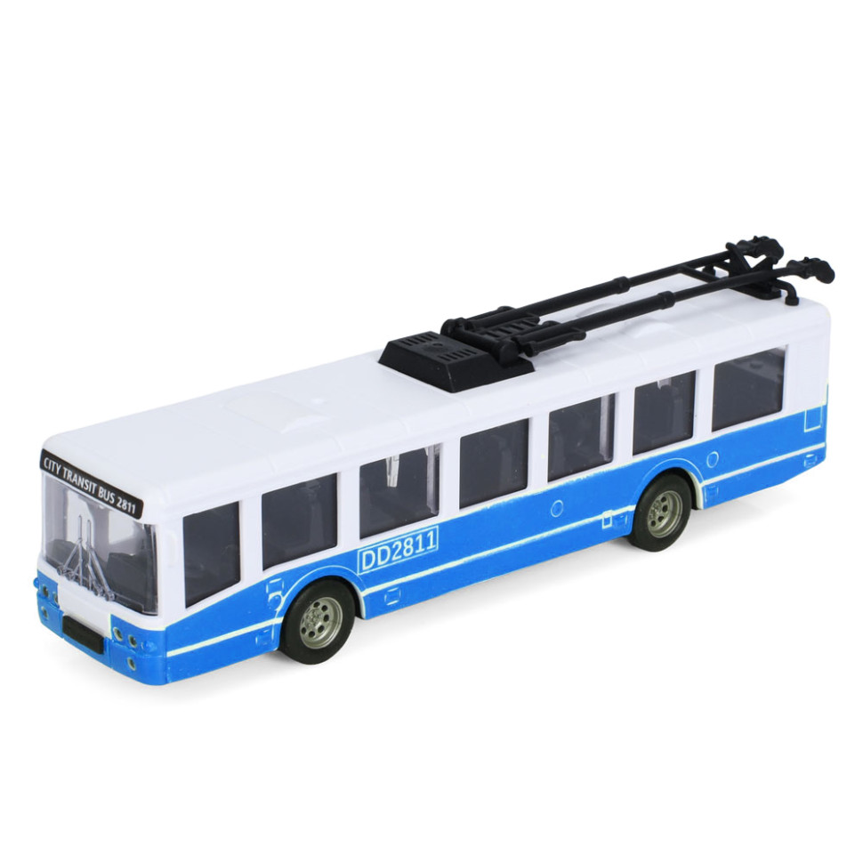 Іграшковий інерційний тролейбус 6336(Blue) гумові колеса, 17 см - гурт(опт), дропшиппінг