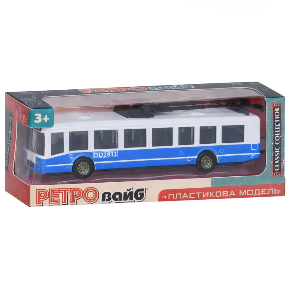 Іграшковий інерційний тролейбус 6336(Blue) гумові колеса, 17 см - гурт(опт), дропшиппінг