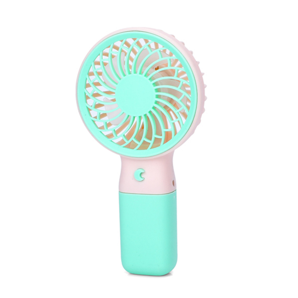 Портативний ручний вентилятор MK 5609(Turquoise) з підставкою, 15,5 см, USB - гурт(опт), дропшиппінг 