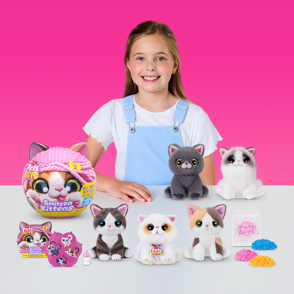 Интерактивный игровой набор-сюрприз Игривые котята Pets & Robo Alive S2 9568, 10 разных звуков опт, дропшиппинг