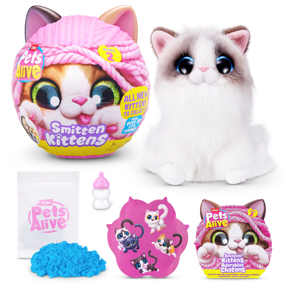 Интерактивный игровой набор-сюрприз Игривые котята Pets & Robo Alive S2 9568, 10 разных звуков опт, дропшиппинг