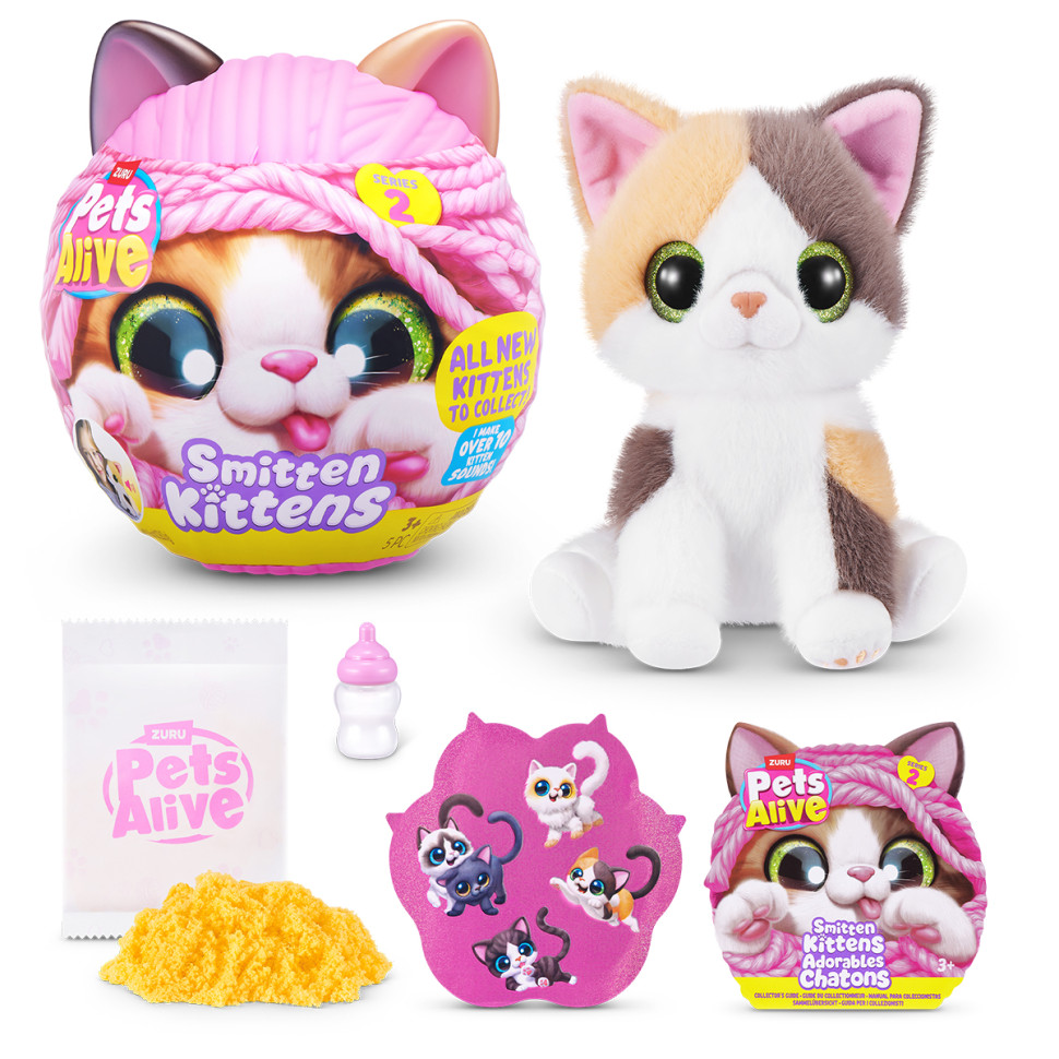Интерактивный игровой набор-сюрприз Игривые котята Pets & Robo Alive S2 9568, 10 разных звуков опт, дропшиппинг