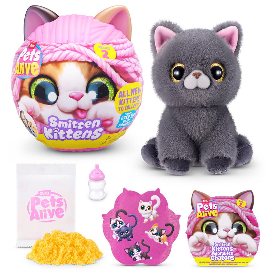 Интерактивный игровой набор-сюрприз Игривые котята Pets & Robo Alive S2 9568, 10 разных звуков опт, дропшиппинг