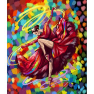 Картина по номерам "Яркий танец" Danko Toys KpNe-01-05 40x50 см
