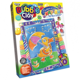 Набір для творчості Вітражна картина Bubble Clay 8063DT, 6 видів 